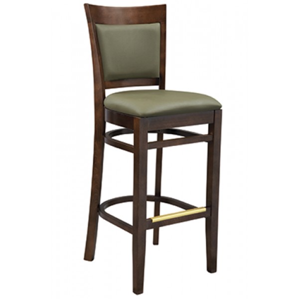 Frame Back Open Wood Dining Barstool