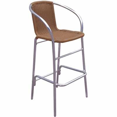 Woven Newport Aluminum Barstool