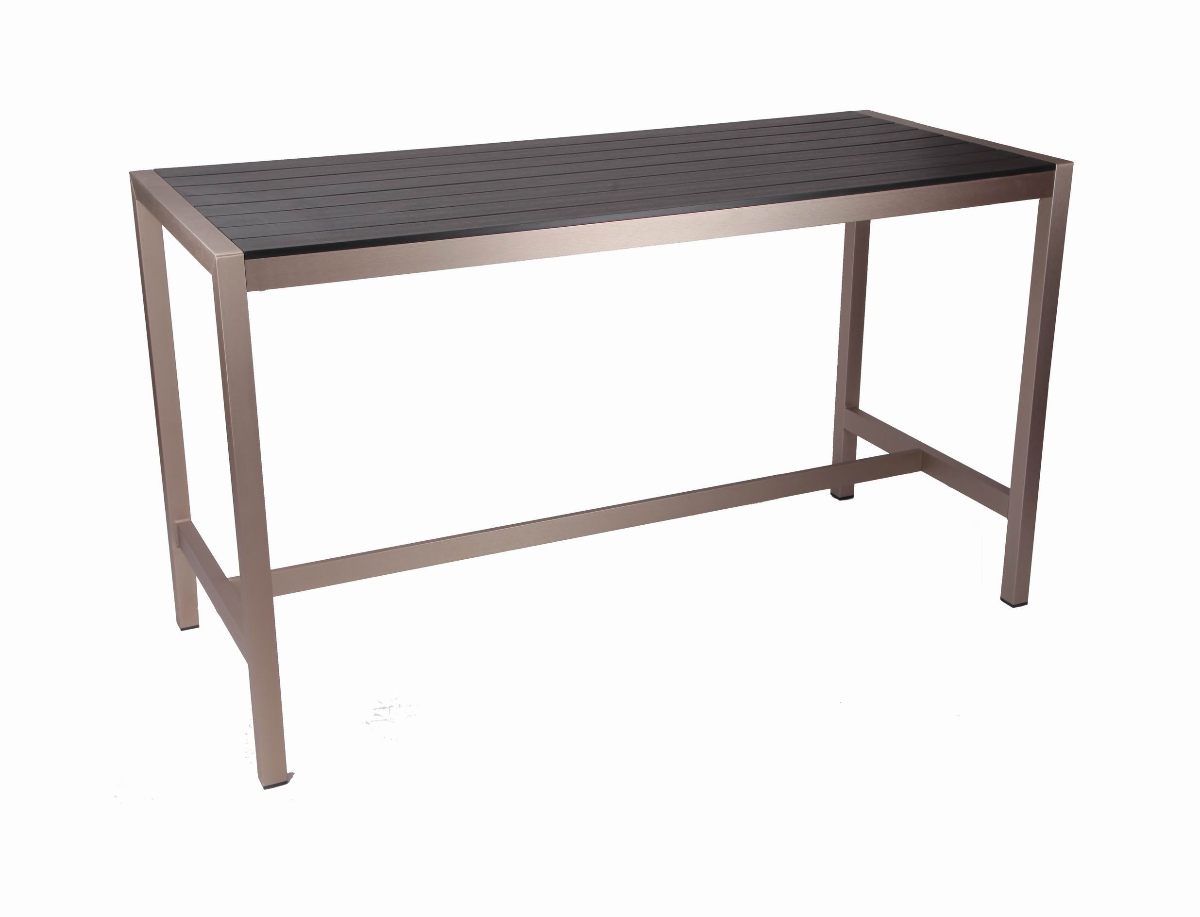 Synthetic Faux Teak Aluminum Bar Height Table $295